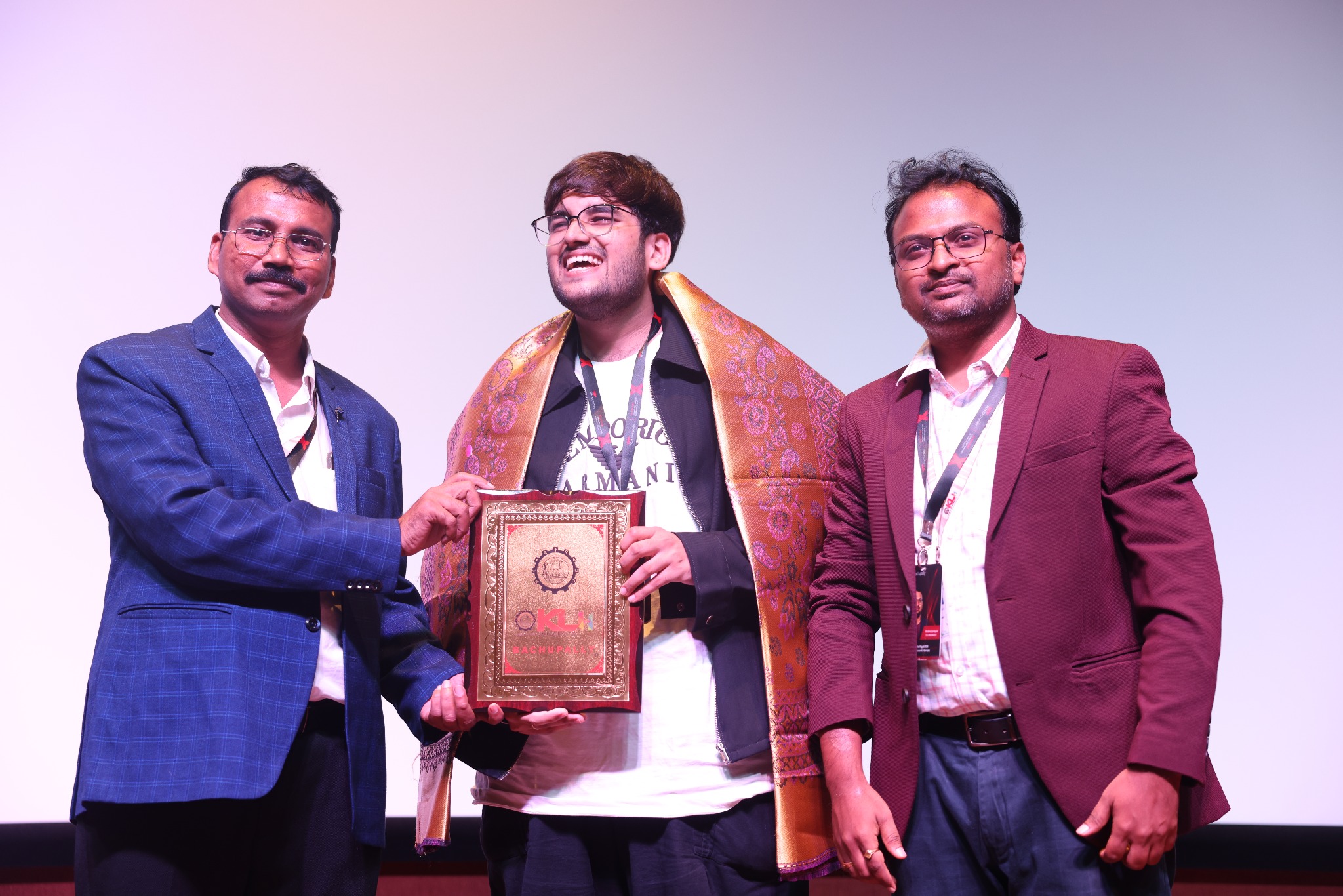 Felicitation on TEDx stage